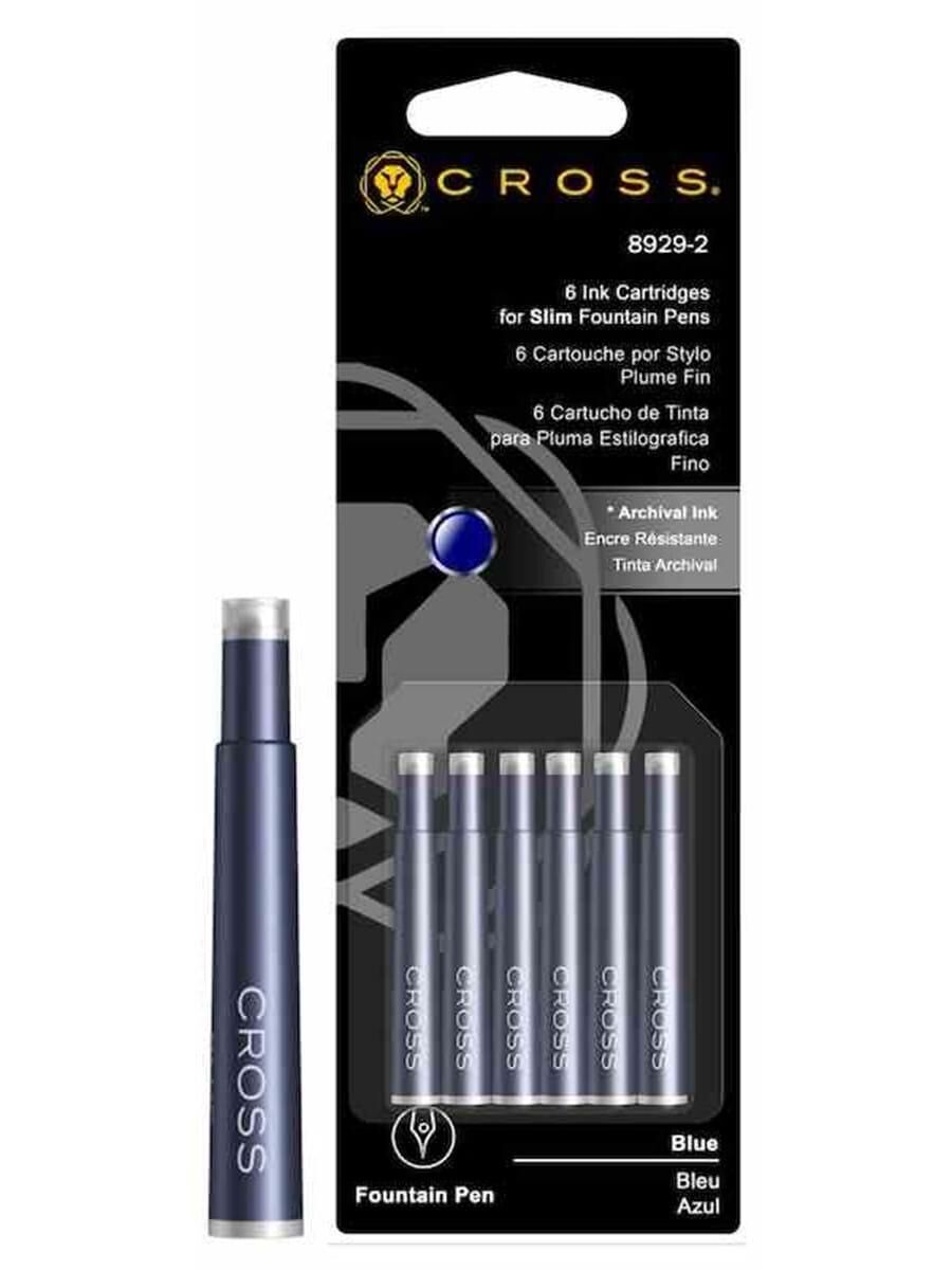Cross Dolma Kalem Kartuşu İnce Mavi 6lı Tüp 8929-2