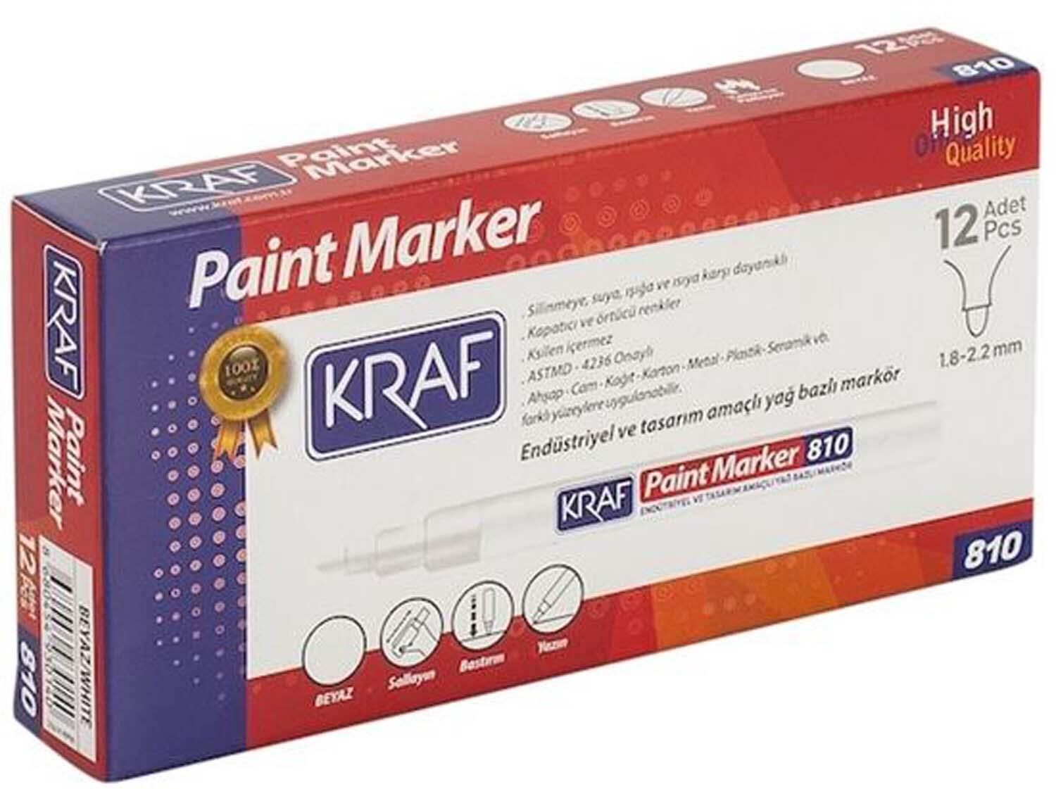Kraf Paint Markör 810 Beyaz